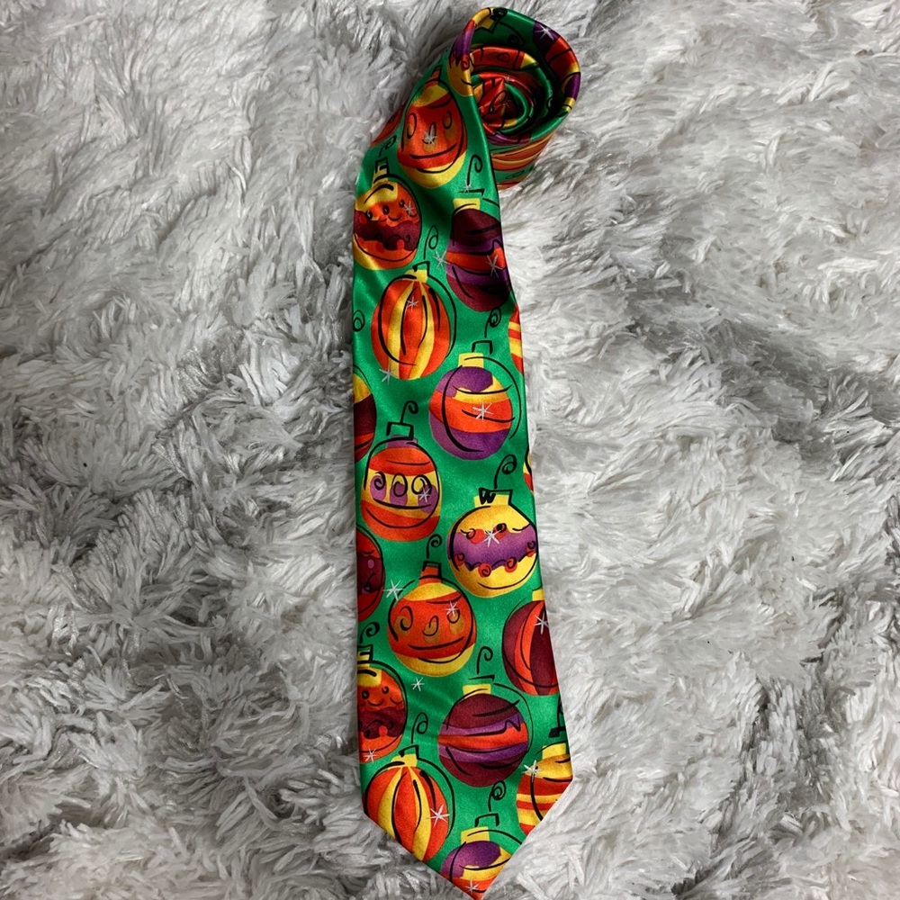 J. Garcia Green Holiday Tie